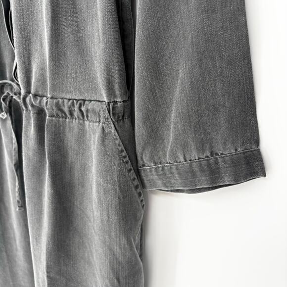 Old Navy Gray Tencel Tie-belt Utility Dress Size XS - Picture 5 of 8